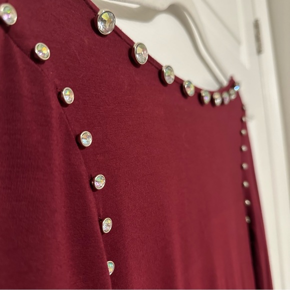 ASOS Burgundy Jewel Body-con Dress - Picture 3 of 7
